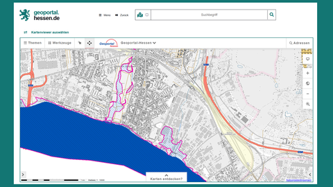 Screenshot vom Geoportal