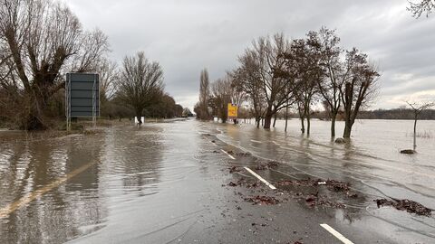 Überschwemmte Straße